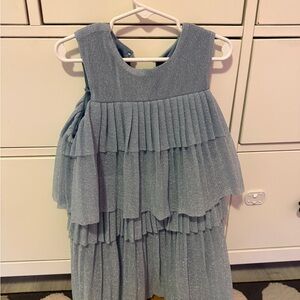 Sparkling Blue Layered Kids Dress